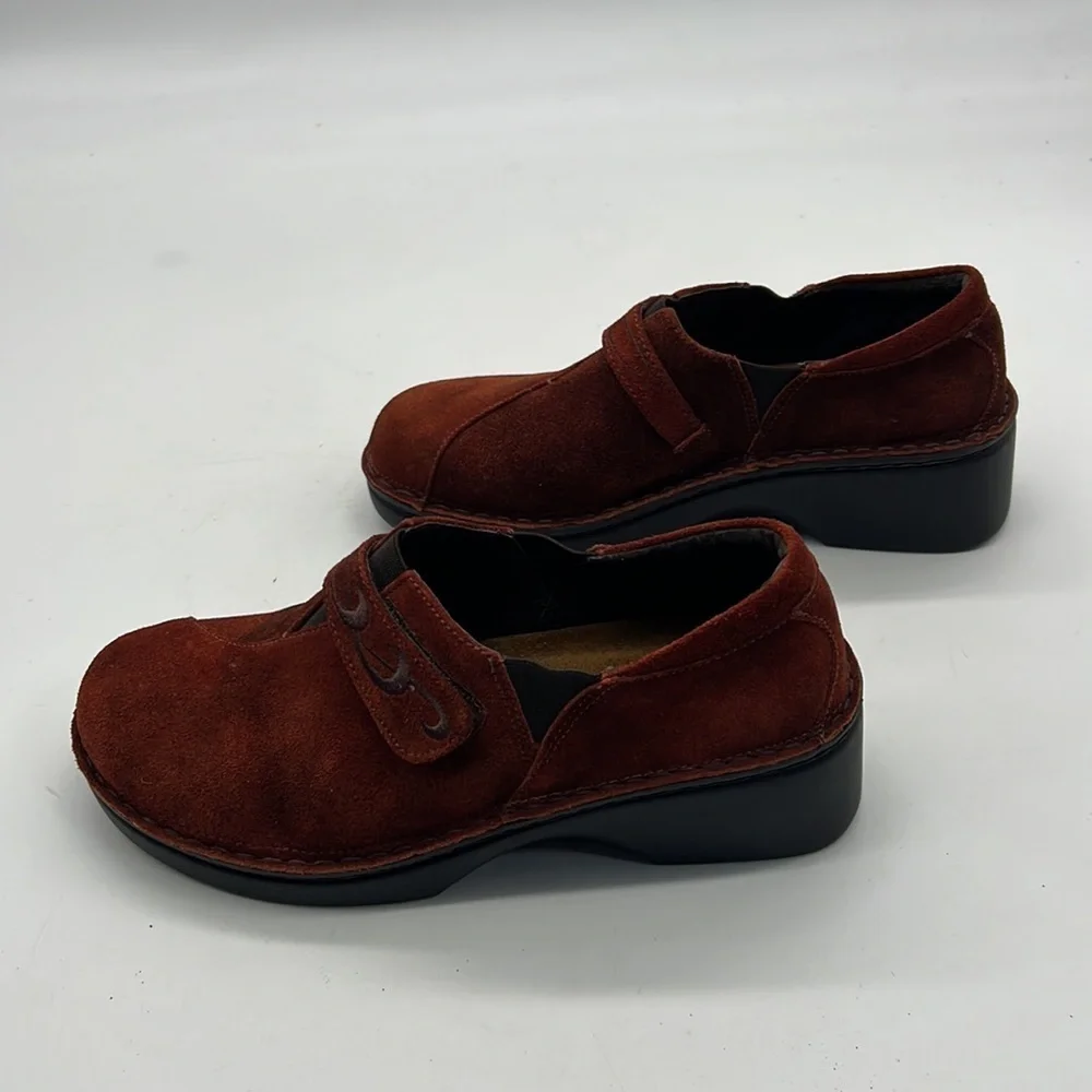 Naot Rust Colored Suede Loafers size 38